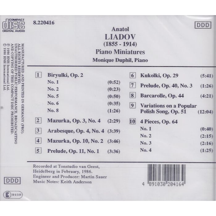 LIADOV: Piano miniatures - slide-1
