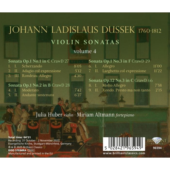 Dussek: Violin Sonatas Vol. 4 - slide-1