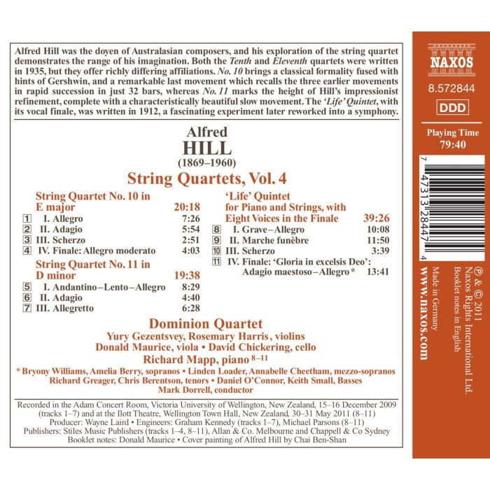 HILL: String Quartets Vol. 4 - slide-1