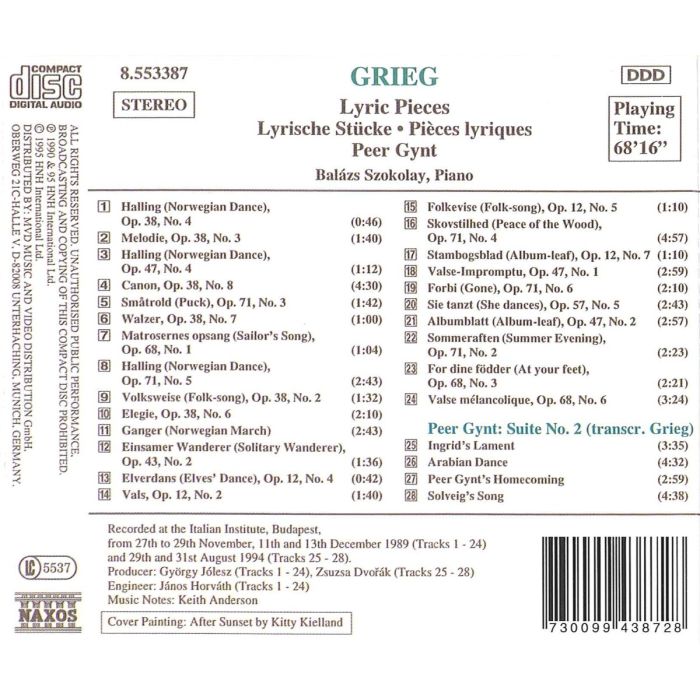 GRIEG: Lyric Pieces, Peer Gynt - slide-1