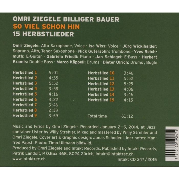 Omri Ziegele Billiger Bauer: So viel schon hin – 15 Herbstlieder - slide-1