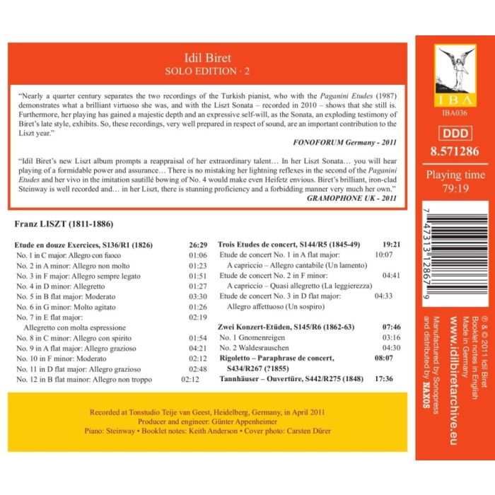 LISZT: Etudes; Rigoletto Paraphrase / WAGNER:Tannhauser: Overture - slide-1