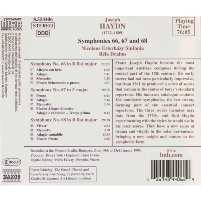 HAYDN: Symphonies, Vol. 21 (Nos. 66, 67, 68) - slide-1