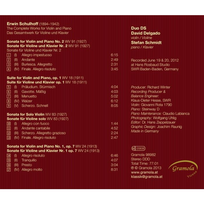 Schulhoff: Complete Works for violin and piano - slide-1