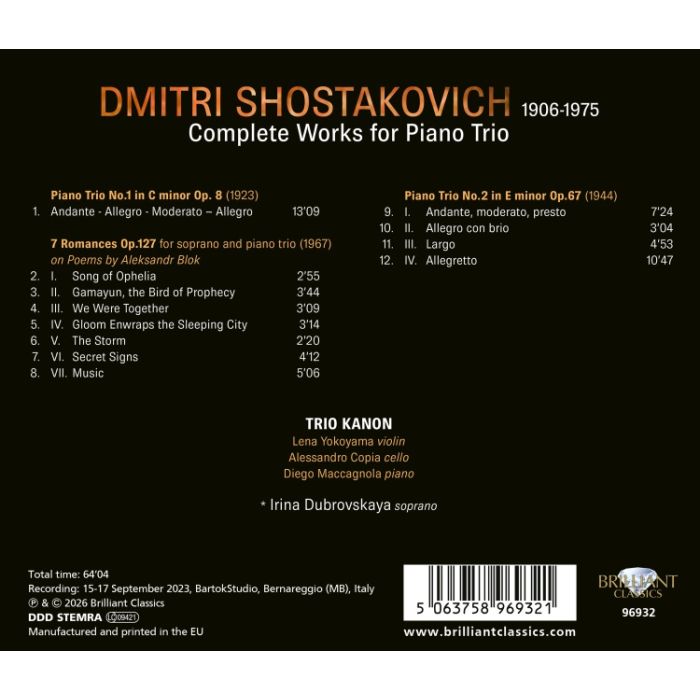 Shostakovich: Complete Works for Piano Trio - slide-1