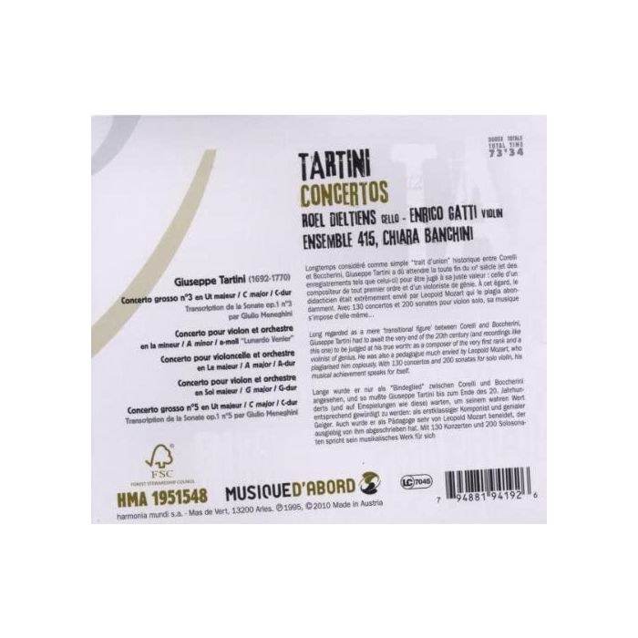 Tartini: Concertos pour violoncelle - slide-1