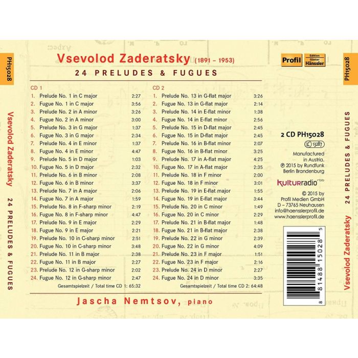 Zaderatsky: 24 Preludes & Fugues - slide-1