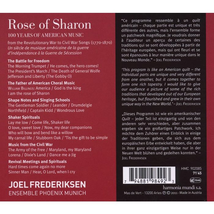 Rose of Sharon, 100 years of American Music (1770-1870) - slide-1