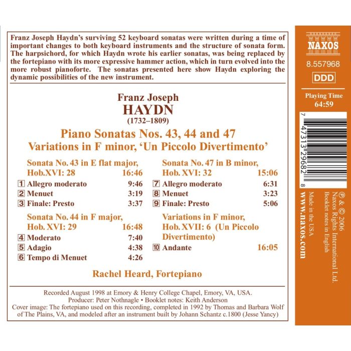 HAYDN: Piano sonatas 43, 44 & 47 - slide-1