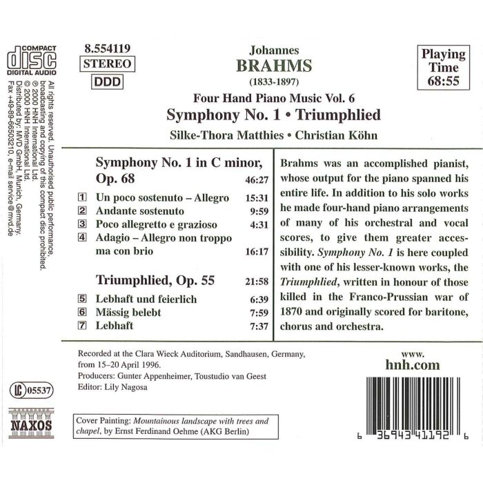 BRAHMS: Four Hand Piano Music vol. 2 - slide-1