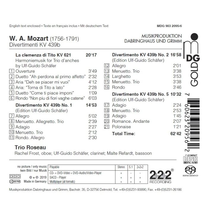 Mozart: Divertimenti KV 439b; La clemenza di Tito - slide-1