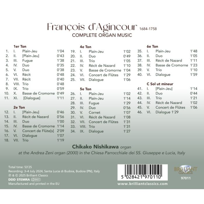 D'Agincour: Complete Organ Music - slide-1