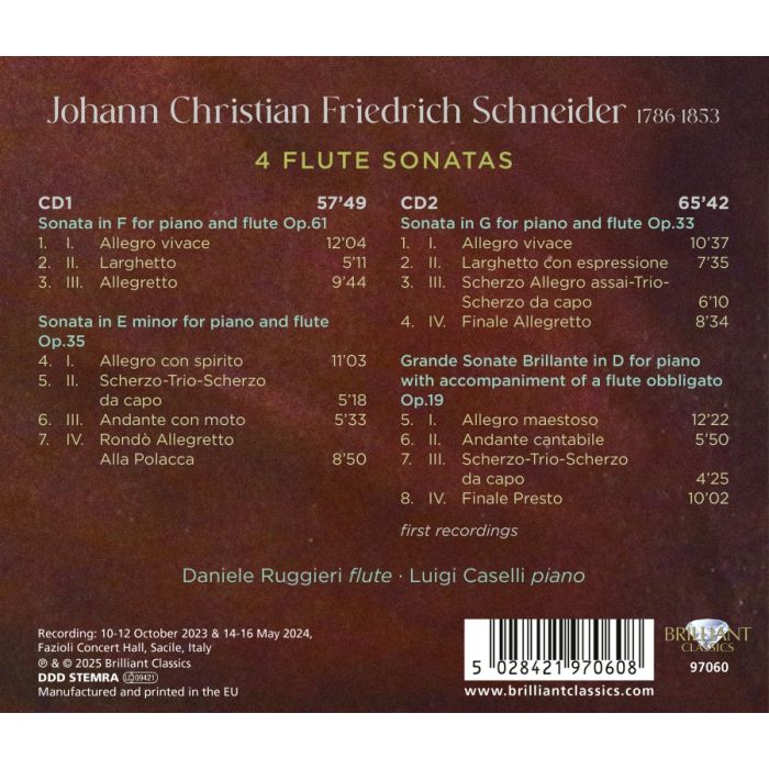 Schneider: 4 Flute Sonatas - slide-1