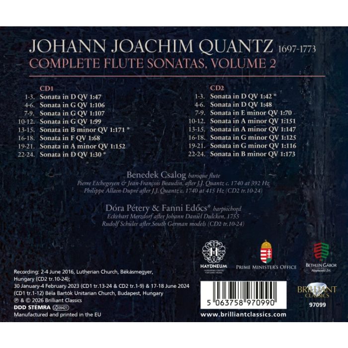 Quantz: Complete Flute Sonatas Vol. 2 - slide-1