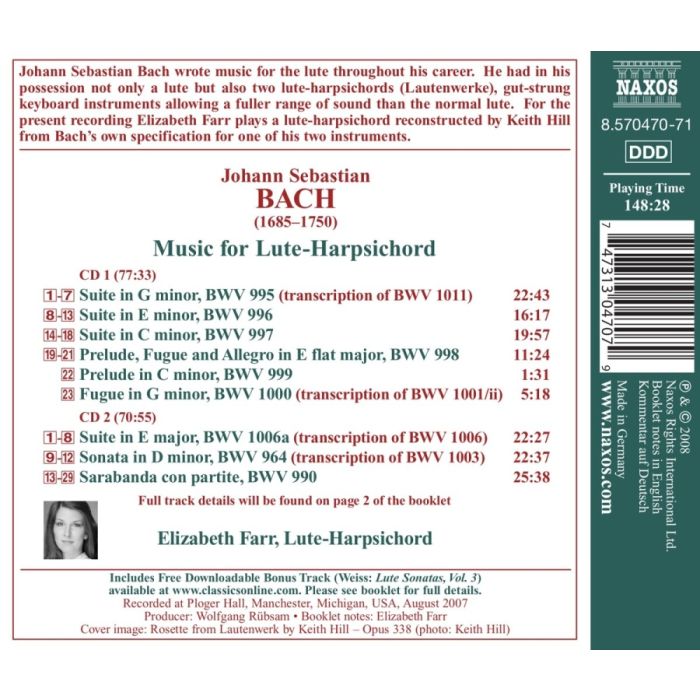 BACH: Music for Lute-Harpsichord - slide-1