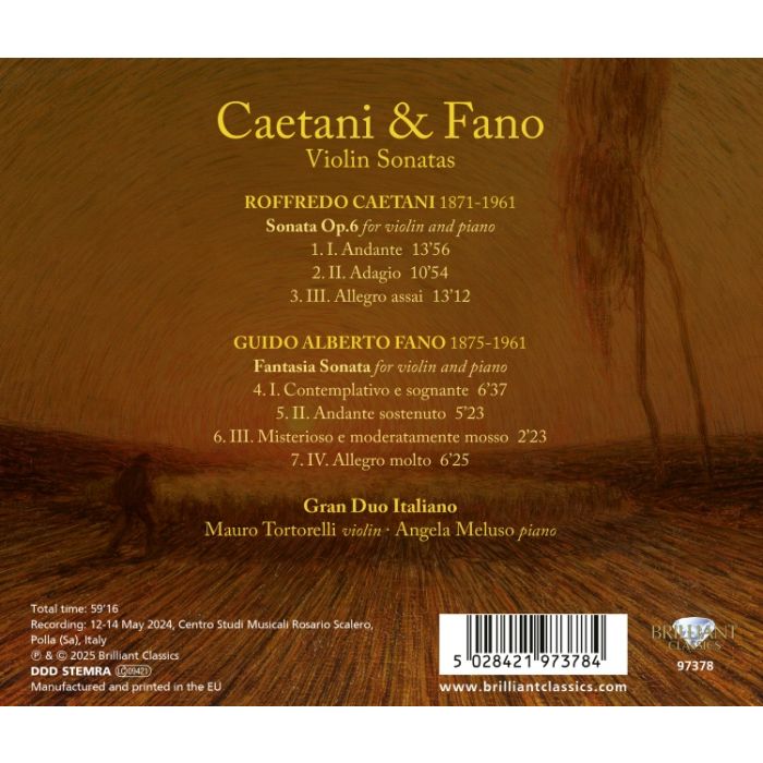 Caetani & Fano: Violin Sonatas - slide-1