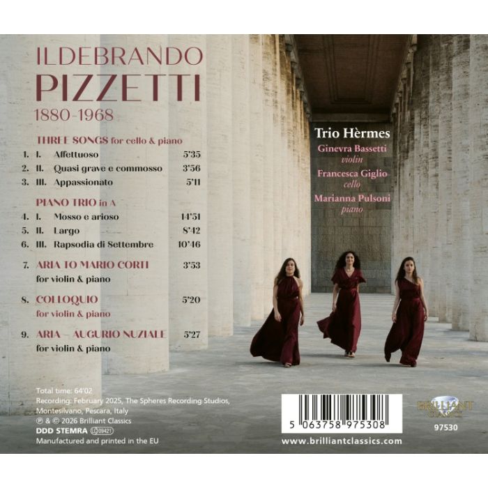 Pizzetti: Piano Trio; Works for Violin, Cello & Piano - slide-1