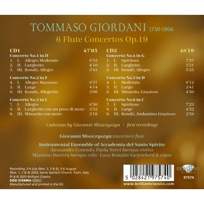 Giordani: 6 Flute Concertos - slide-1