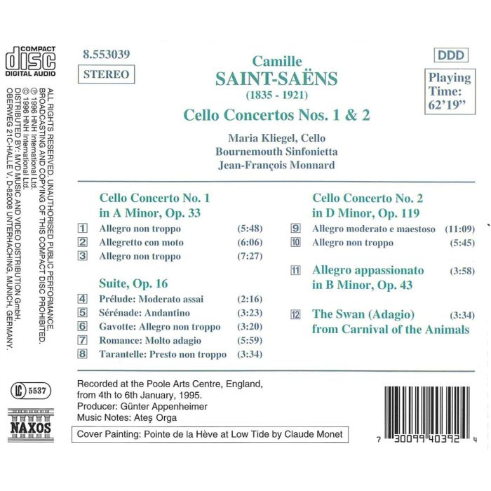 SAINT-SAENS: Cello Concertos nos. 1 & 2 - slide-1