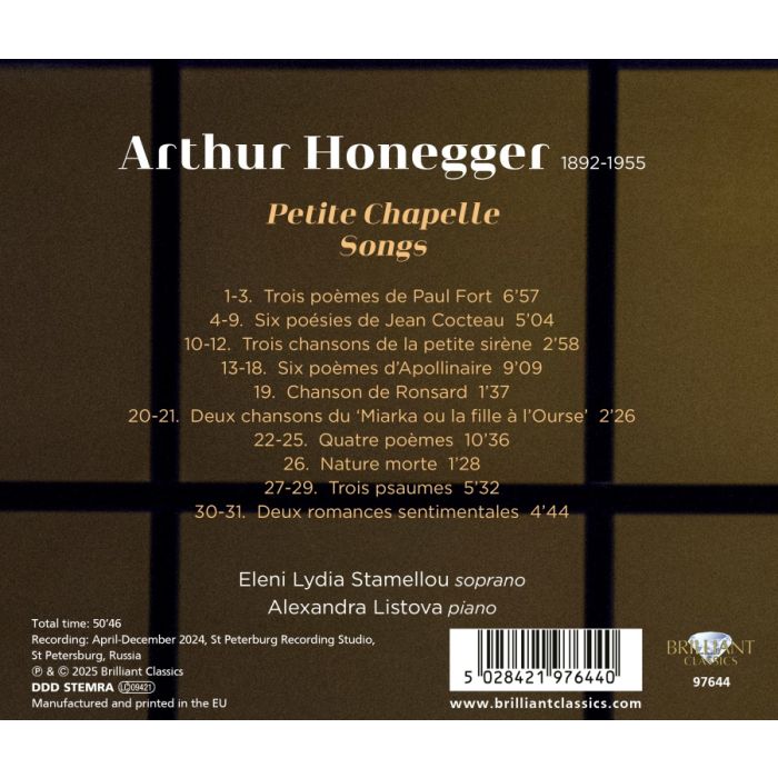 Honegger: Petite Chapelle Songs - slide-1