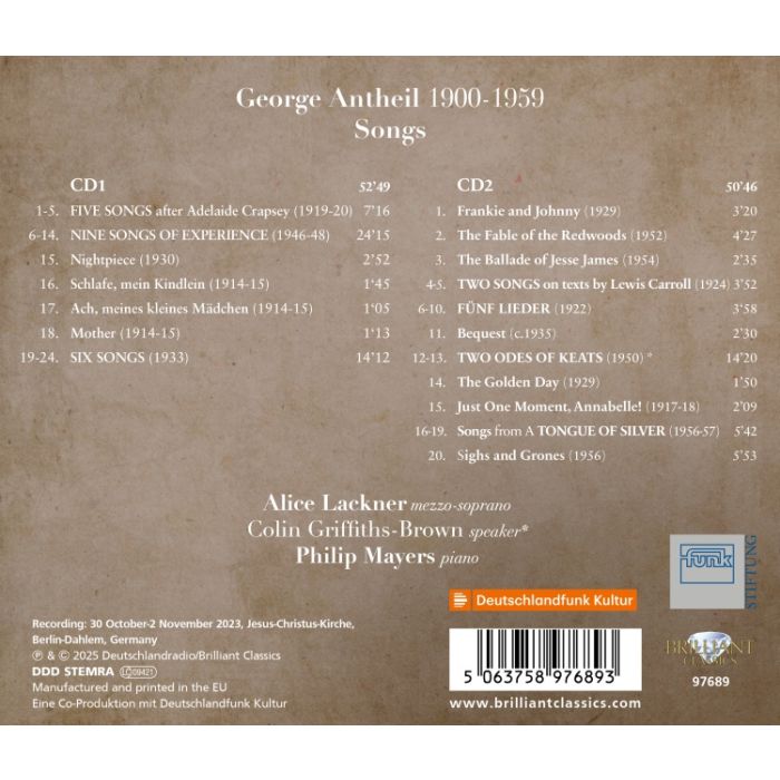 Antheil: Songs - slide-1