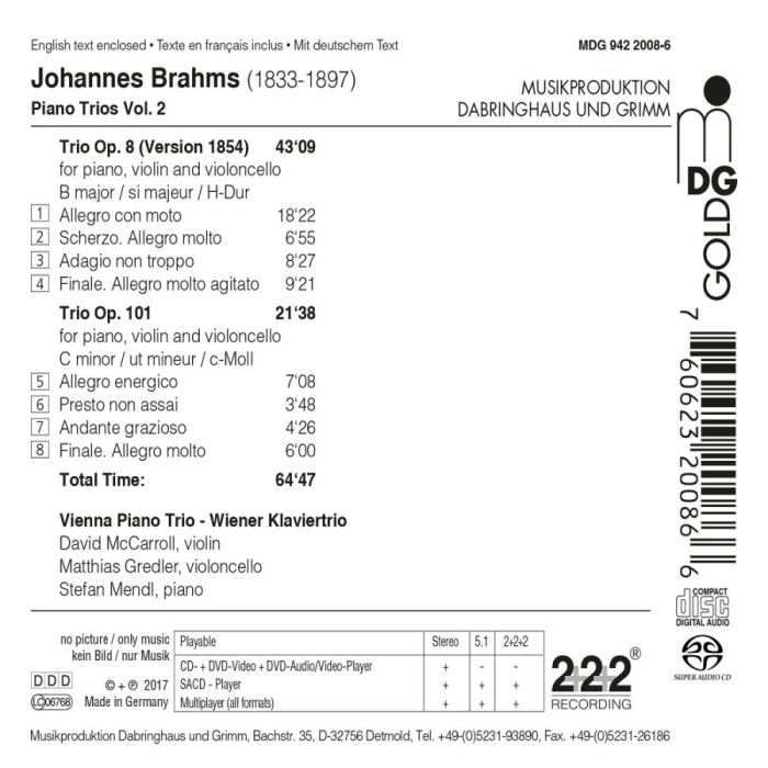 Brahms: Piano Trios Vol. 2 - slide-1