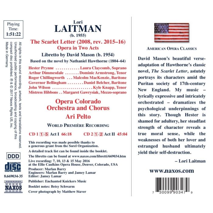 Laitman: The Scarlet Letter; Opera in Two Acts - slide-1