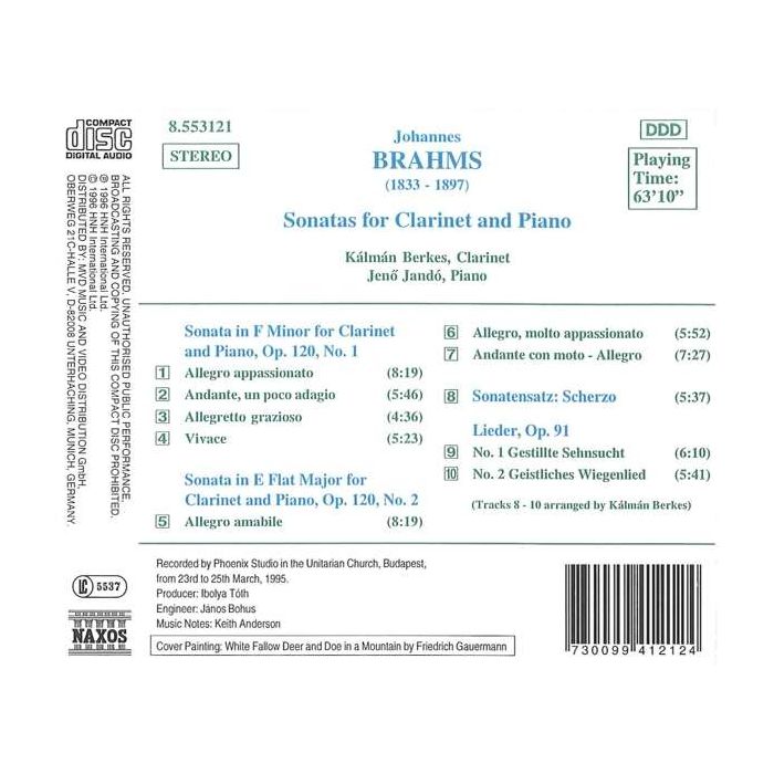 BRAHMS: Clarinet Sonatas (op.120 Nr.1 & 2) - slide-1