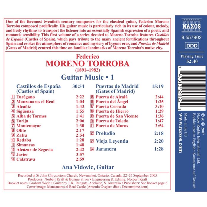 Moreno Torroba: Guitar Music Vol. 1 - slide-1