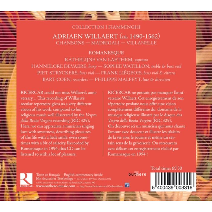 Willaert: Chansons, Madrigali, Villanelle - slide-1