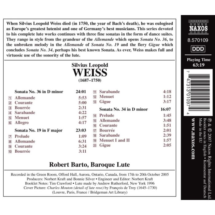 Weiss: Lute Sonatas Vol. 8 - slide-1