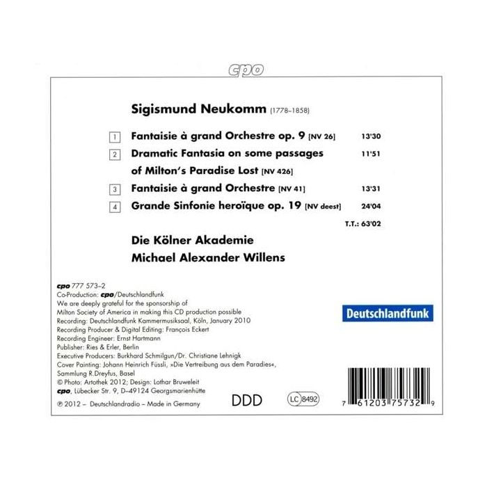 Neukomm: Three Orchestral Fantasies, Sinfonie Heroique - slide-1