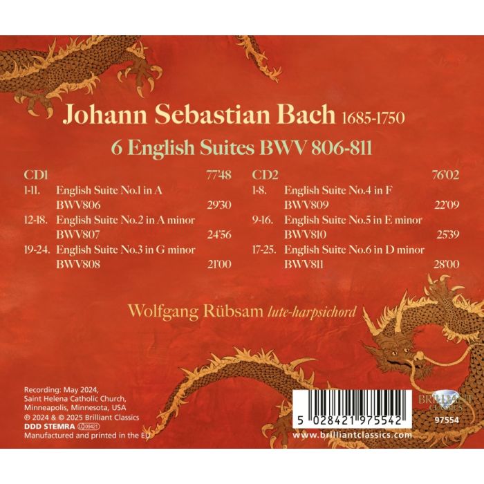 Bach: 6 English Suites BWV 806-811 - slide-1