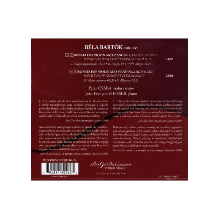 Bartok: Violin Sonatas - slide-1