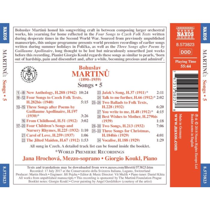Martinů: Songs Vol. 5 - slide-1