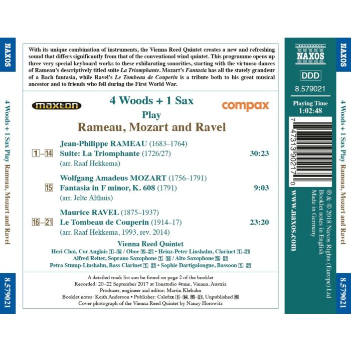 4 Woods + 1 Sax Play Rameau, Mozart and Ravel - slide-1