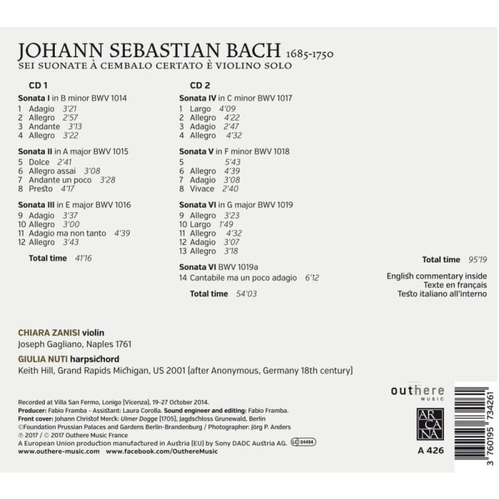 Bach: Sei suonate a cembalo certato e violino solo - slide-1