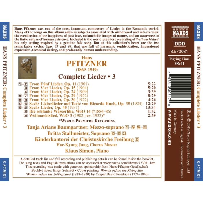 Pfitzner: Complete Lieder Vol. 3 - slide-1