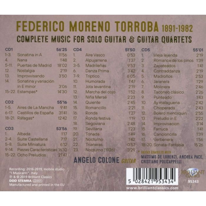 Moreno-Torroba: Complete Music for Solo Guitar & Guitar Quartets - slide-1