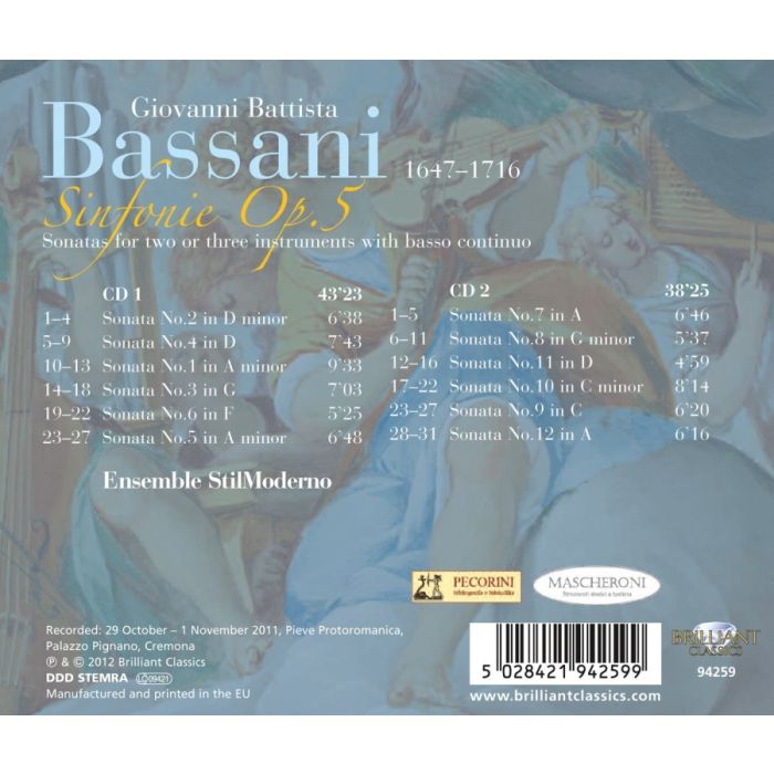 Bassani: Sinfonie, Op. 5 - slide-1