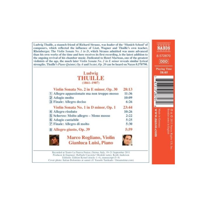 Thuille: Complete Music for Violin and Piano - slide-1