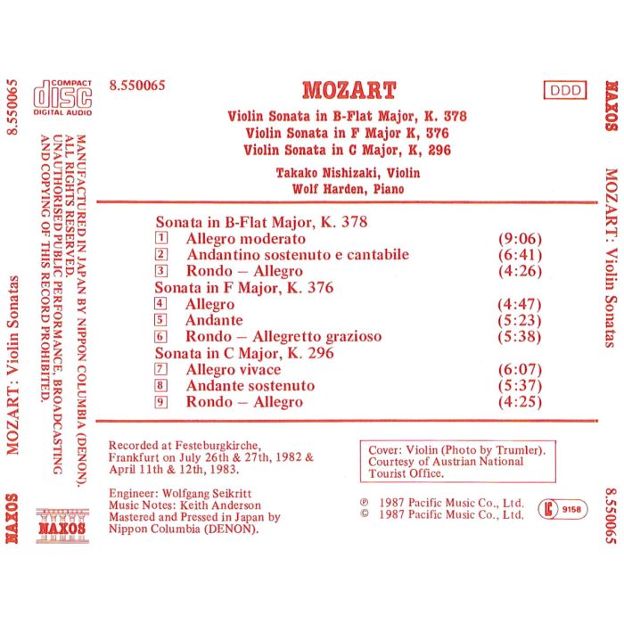 Mozart:  Violin Sonatas  17, 24, 26 - slide-1