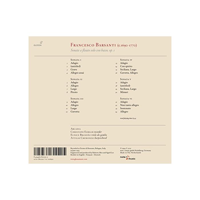 Barsanti: Sonate a flauto solo con basso op. 1 - slide-3