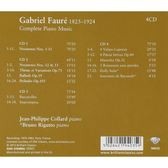 Fauré: Complete Piano Works - slide-1