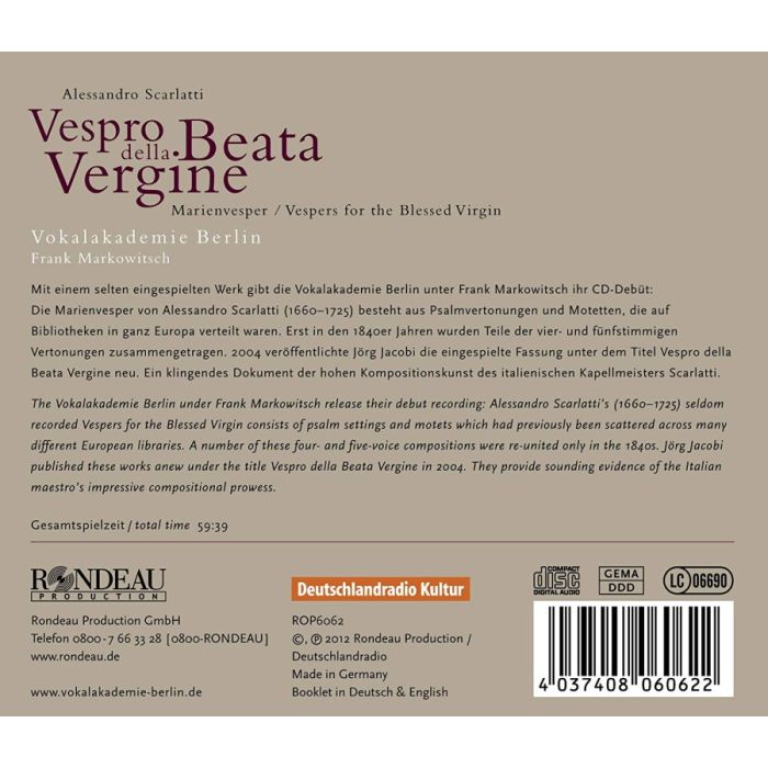 Scarlatti: Vespro della Beata Vergine - slide-1