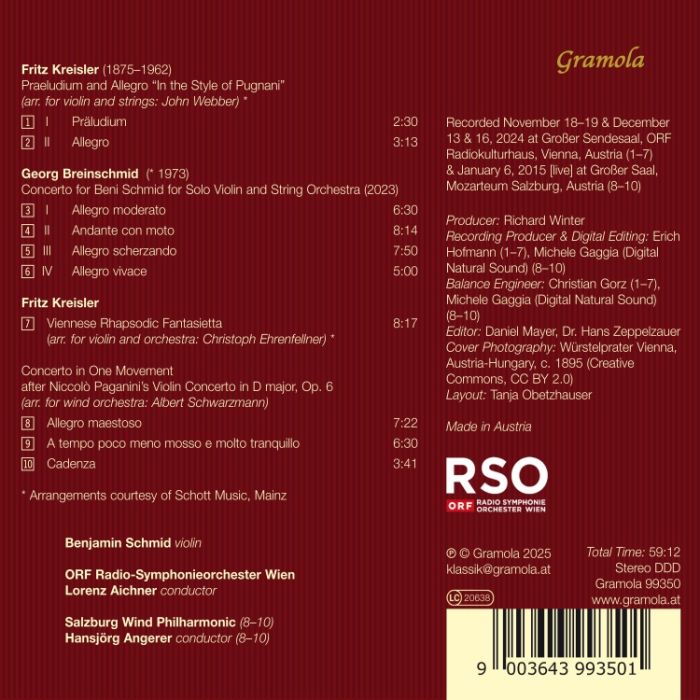 Kreisler & Breinschmid: Violin Concertos - slide-1