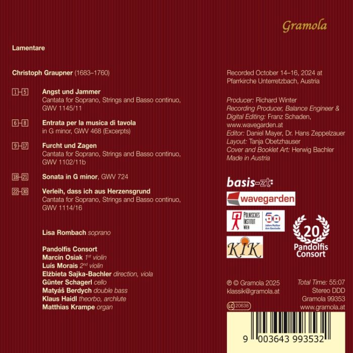 Graupner: Lamentare - Cantatas - slide-1