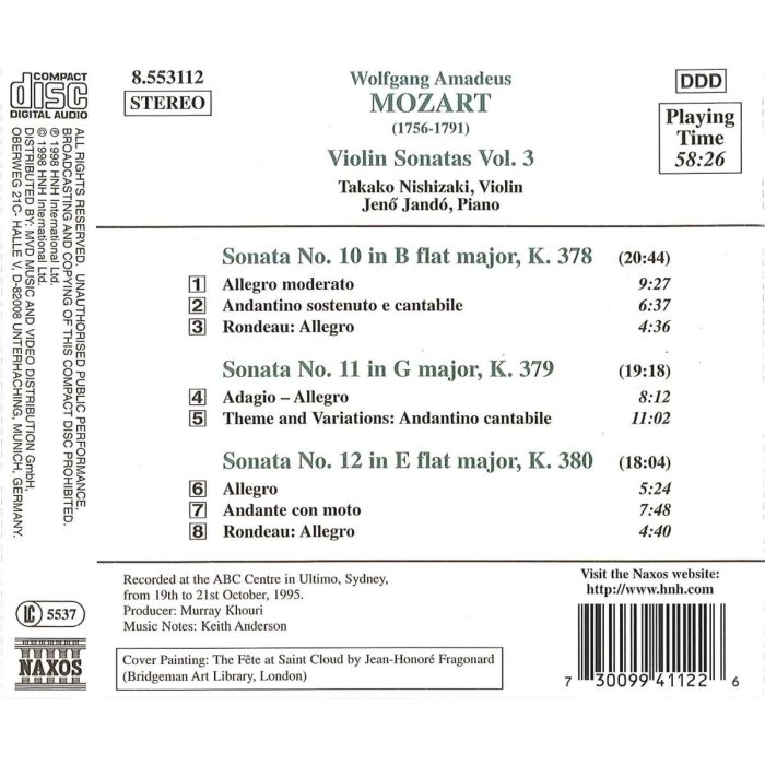 MOZART: Violin Sonatas - slide-1
