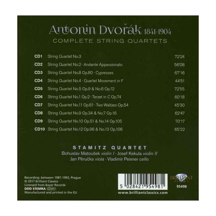 Dvorak: Complete String Quartets - slide-1