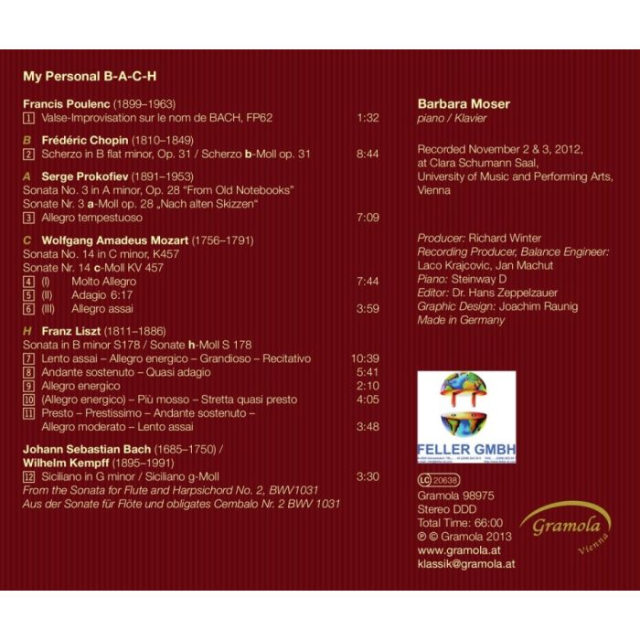 My Personal B-A-C-H - Poulenc, Chopin, Prokofiev, Mozart, Liszt, Bach - slide-1